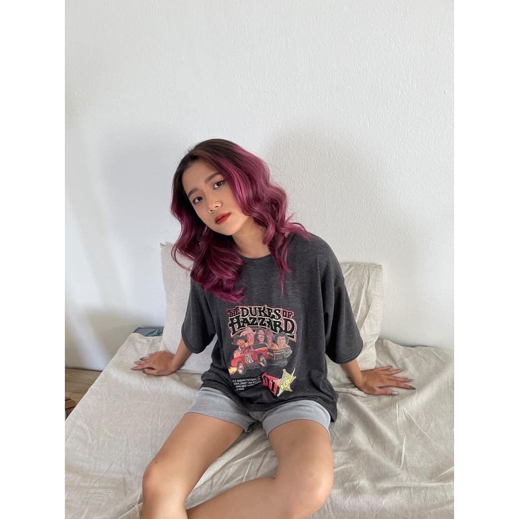 Bộ Thun Trơn Cộc Tay Oversize HAZZARD Nữ  Nana's House - FREESHIP  Set áo thun tay lỡ dáng rộng và quần short cạp chun