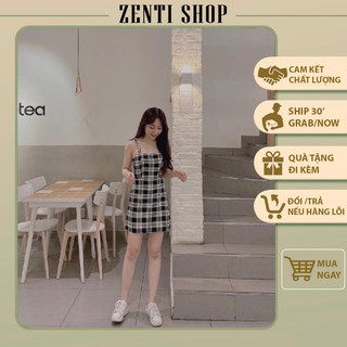 [HÀNG MỚI VỀ] Váy 2 dây 😍😍😍 Váy 2 dây dáng dài kẻ caro xinh xắn