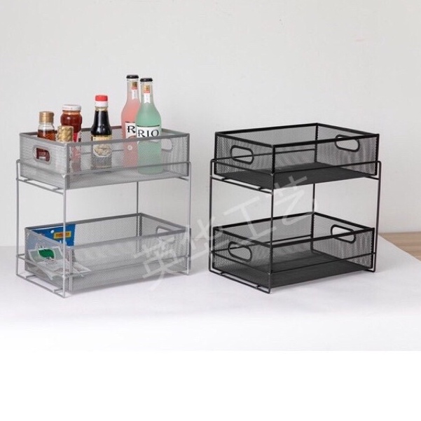 Kệ đứng để tài liệu 2 ngăn, khay vuông 2 tầng đa năng