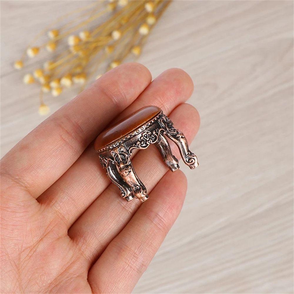 Mô Hình Bàn Ghế Đẩu Cà Phê Tỉ Lệ 1 / 12 Dùng Trang Trí Nhà Búp Bê