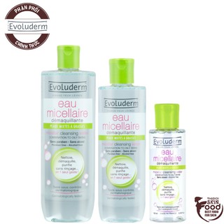 Nước Tẩy Trang Dành Cho Da Hỗn Hợp, Da Dầu Evoluderm Micellar Cleansing Water Combination To Oily Skins