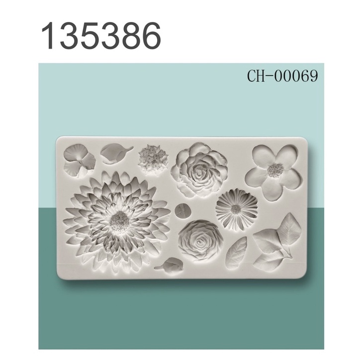 khuôn silicon trang trí bánh hoa các mẫu 135386