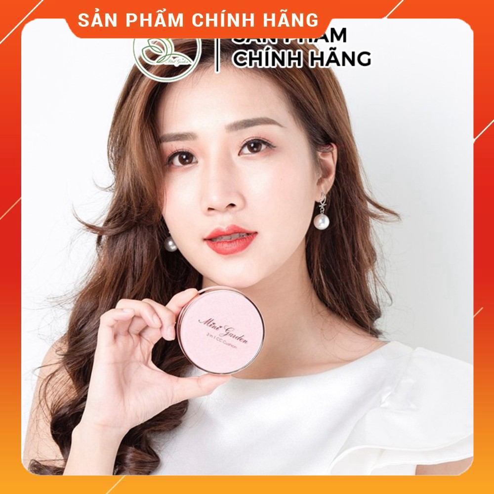 [HÀNG CHÍNH HÃNG] Phấn Nước Mini Garden 3 In 1 CC Cushion SPF 40+ PA+++ ( 1 lõi x 12g) PV991