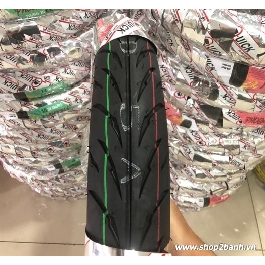 Vỏ lốp xe Quick Thái, vỏ ko ruột size 70/90-17 và 80/90-17 gai GR390