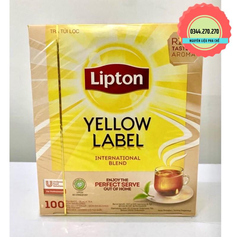 Trà Lipton túi lọc nhãn vàng 100 gói