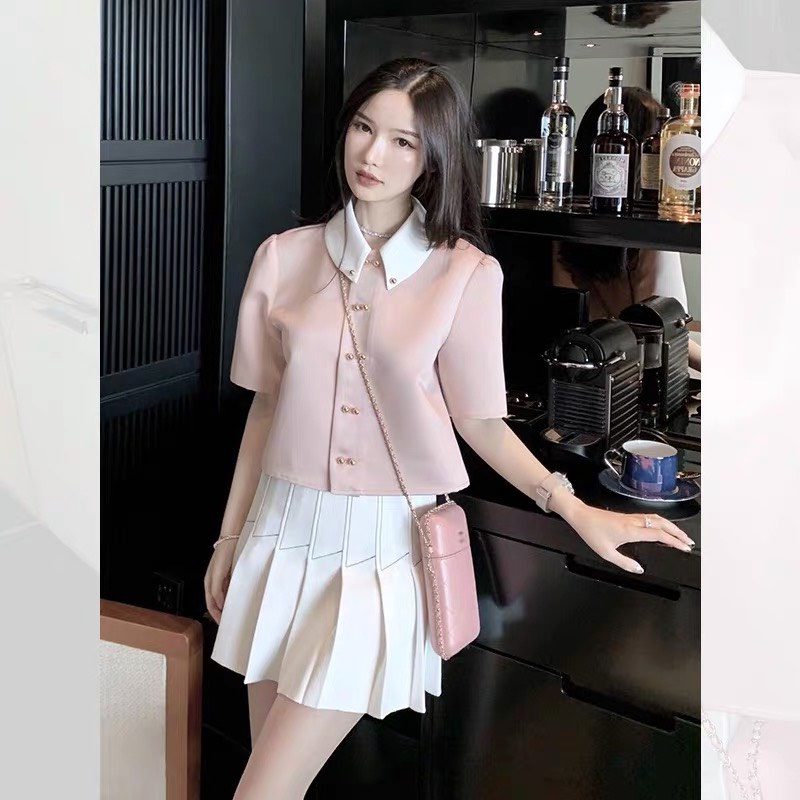 ÁO TAFTA HỒNG CAO CẤP by Mullet