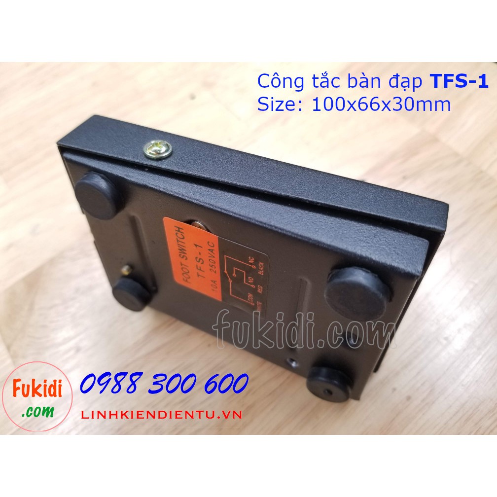 Công tắc bàn đạp TFS-1 250V-10A vỏ thép dùng cho máy may công nghiệp