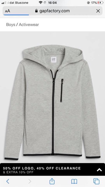 Áo khoác cotton bé trai