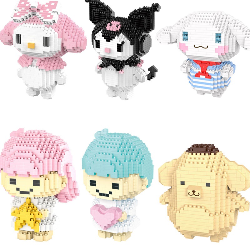 Đồ Chơi Lắp Ráp Mô Hình Kuromi My Melody Hoạt Hình Dễ Thương