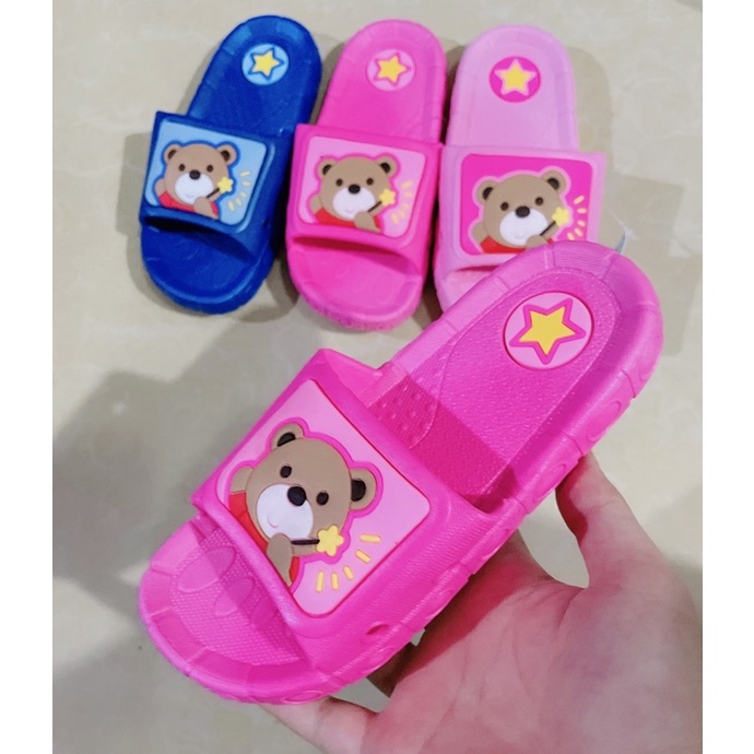 dép trẻ con gấu Boo nam nữ ( hồng/xanh) bản đúc siêu bền