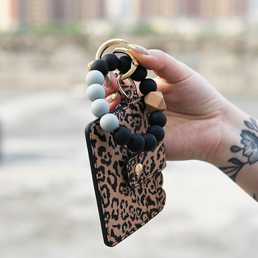 Vòng Tay Silicon Dạng Ví Tua Rua Đựng Thẻ Ngân Hàng / Xe Bus Đính Hạt MOCHO Cho Nữ