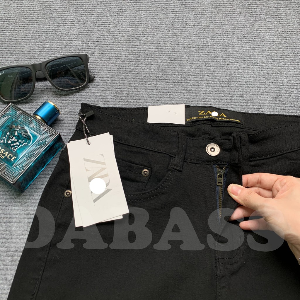 Quần jean nam ZR, quần bò nam màu đen hàng cao cấp xuất dư co dãn thoải mái, có size đại (video, hình chụp thật)