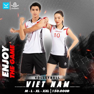 [Chính hãng] Bộ bóng chuyền nam nữ 05 màu mới Overate - In tên số miễn phí