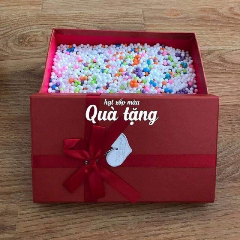 (Hàng sẵn) Hạt xốp màu bỏ hộp quà