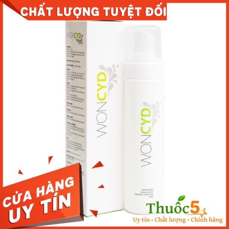 Dung Dịch Vệ Sinh Phụ Nữ Tạo Bọt WONCYD Giúp Phòng Tránh Bệnh Phụ Khoa, Làm Sạch Sâu Chai 200ml