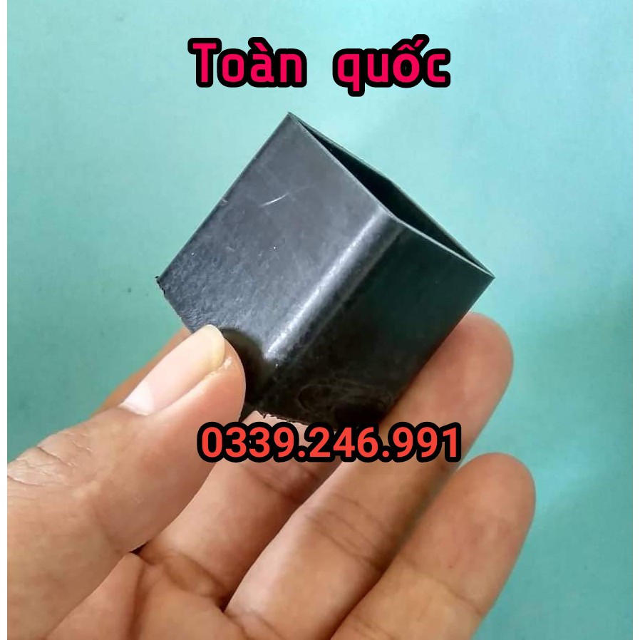 10 chiếc KT 25x25 chụp ngoài, đế cao su bọc ngoài chân bàn ghế, ống hộp