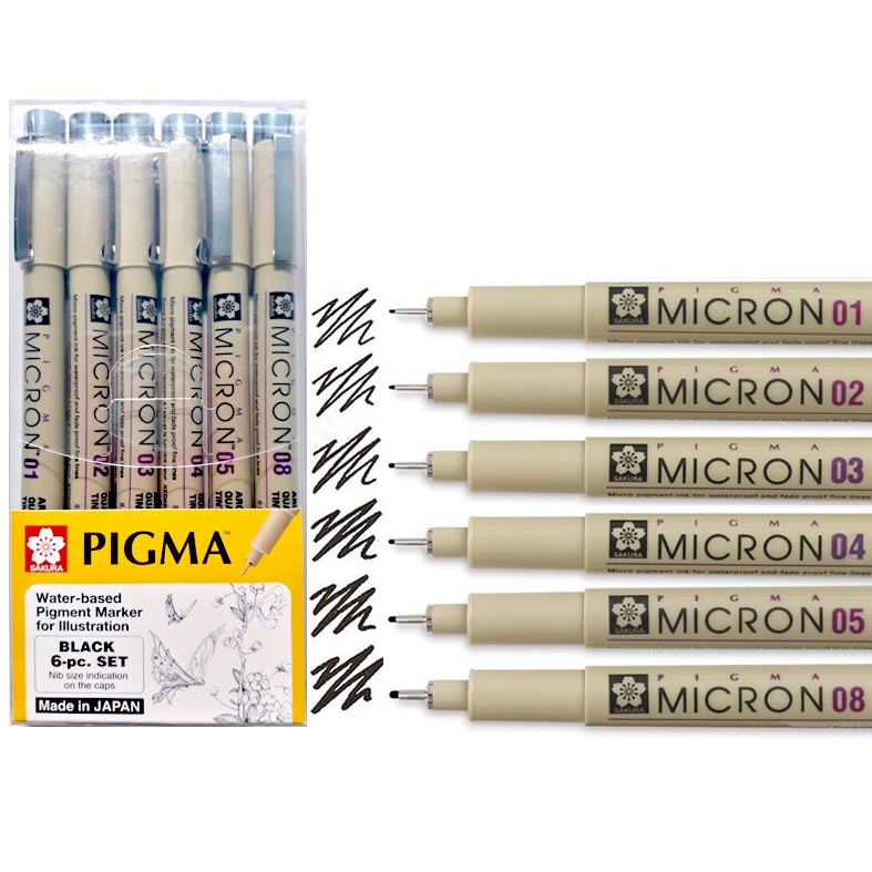 Bút kẻ lằn chìm mô hình 12 kích cỡ