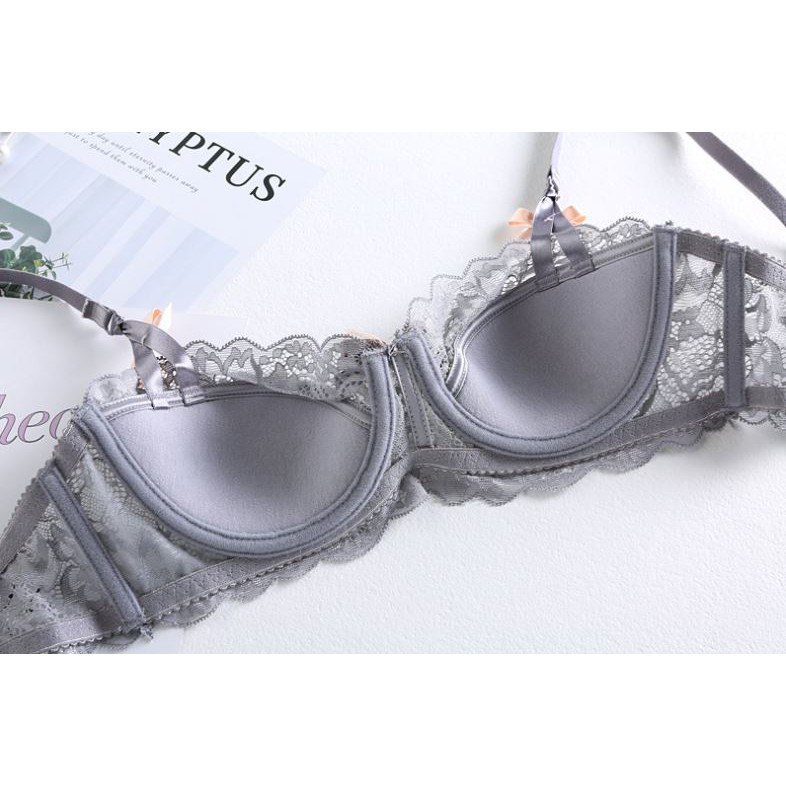 Bộ Đồ Lót Ren Mềm Có Gọng Đệm Mỏng Cup Ngang Sang Chảnh S391
