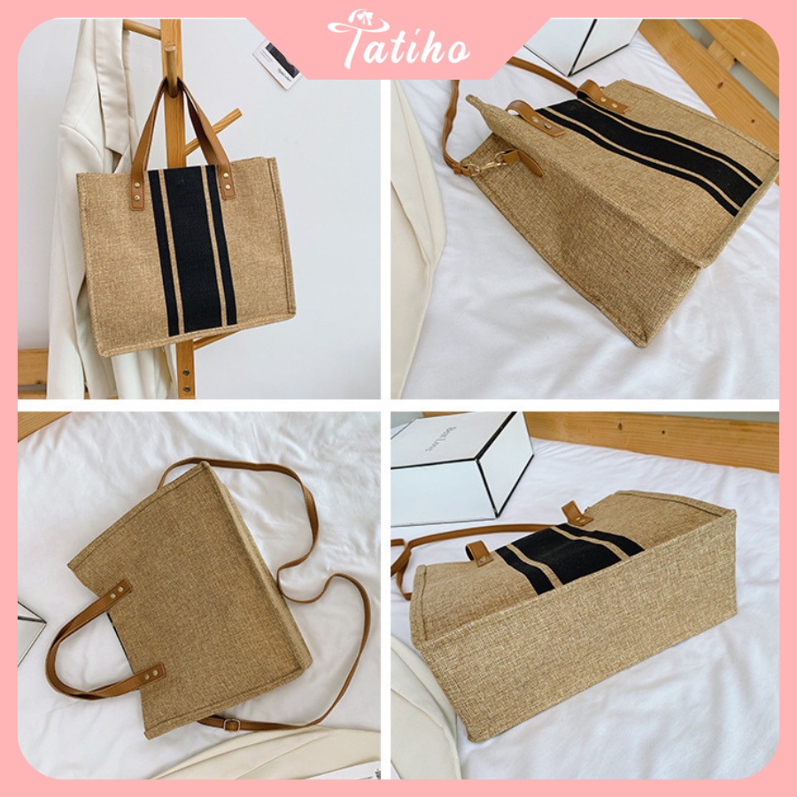 Túi Đeo Chéo ( Túi Xách Nữ) Thiết Kế Thời Trang Trẻ Trung Công Sở Chất Liệu Canvas - Tatiho - Mã TUI59