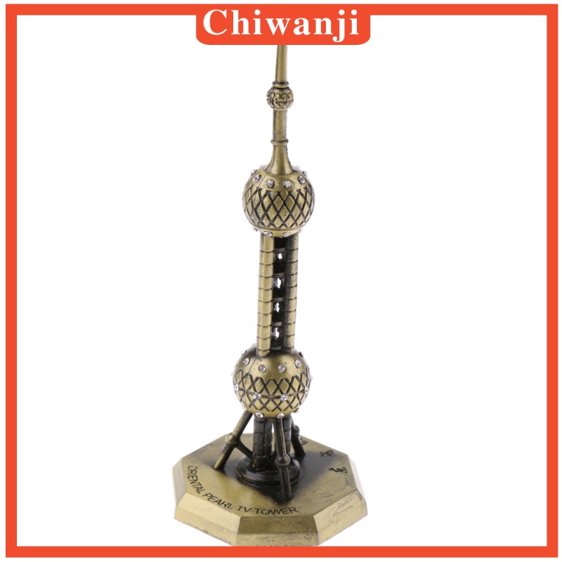 Mô hình tháp truyền hình ngọc trai phương Đông Thượng Hải bằng kim loại 13cm