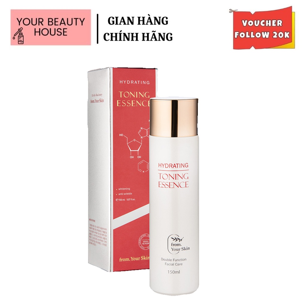 [From Your Skin] Nước thần tinh chất huyết thanh tơ tằm HYDRATING TONING ESSENCE 3 IN 1 FROM YOUR SKIN