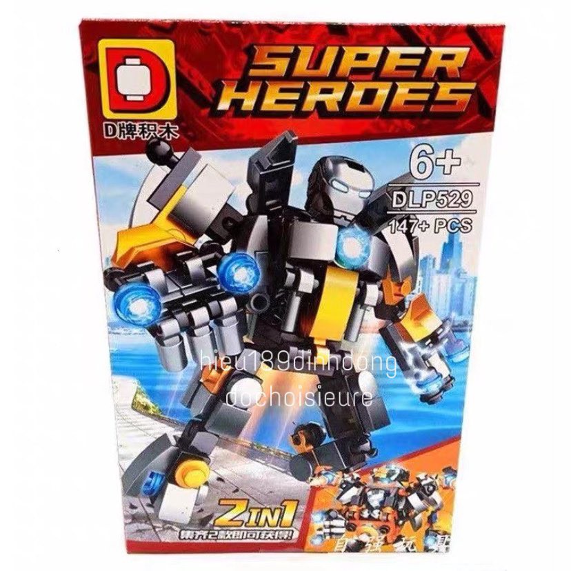 Lắp ráp xếp hình Siêu anh Hùng Ironman DLP529: Người Sắt Biến Đổi Bộ Giáp Hulkbuster