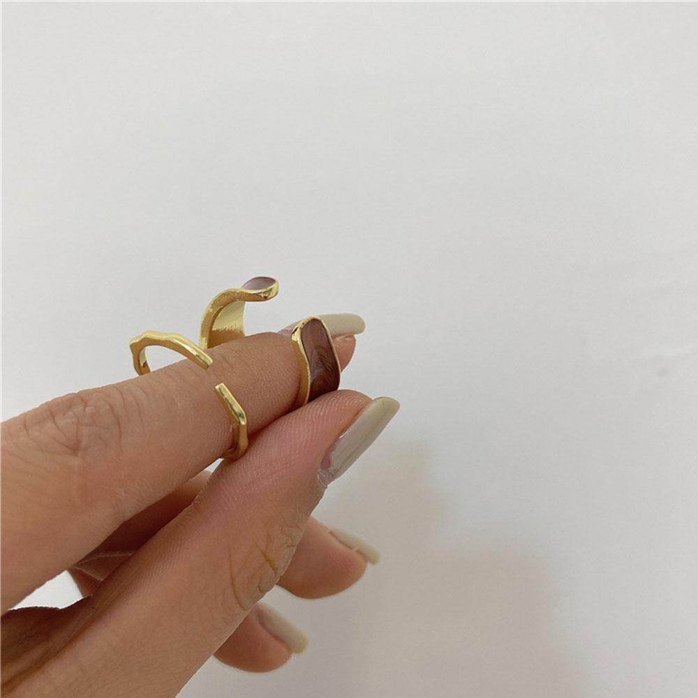 MXGOODS Nhẫn Hở Tráng Men Nhiều Màu Sắc Thời Trang Cho Nữ