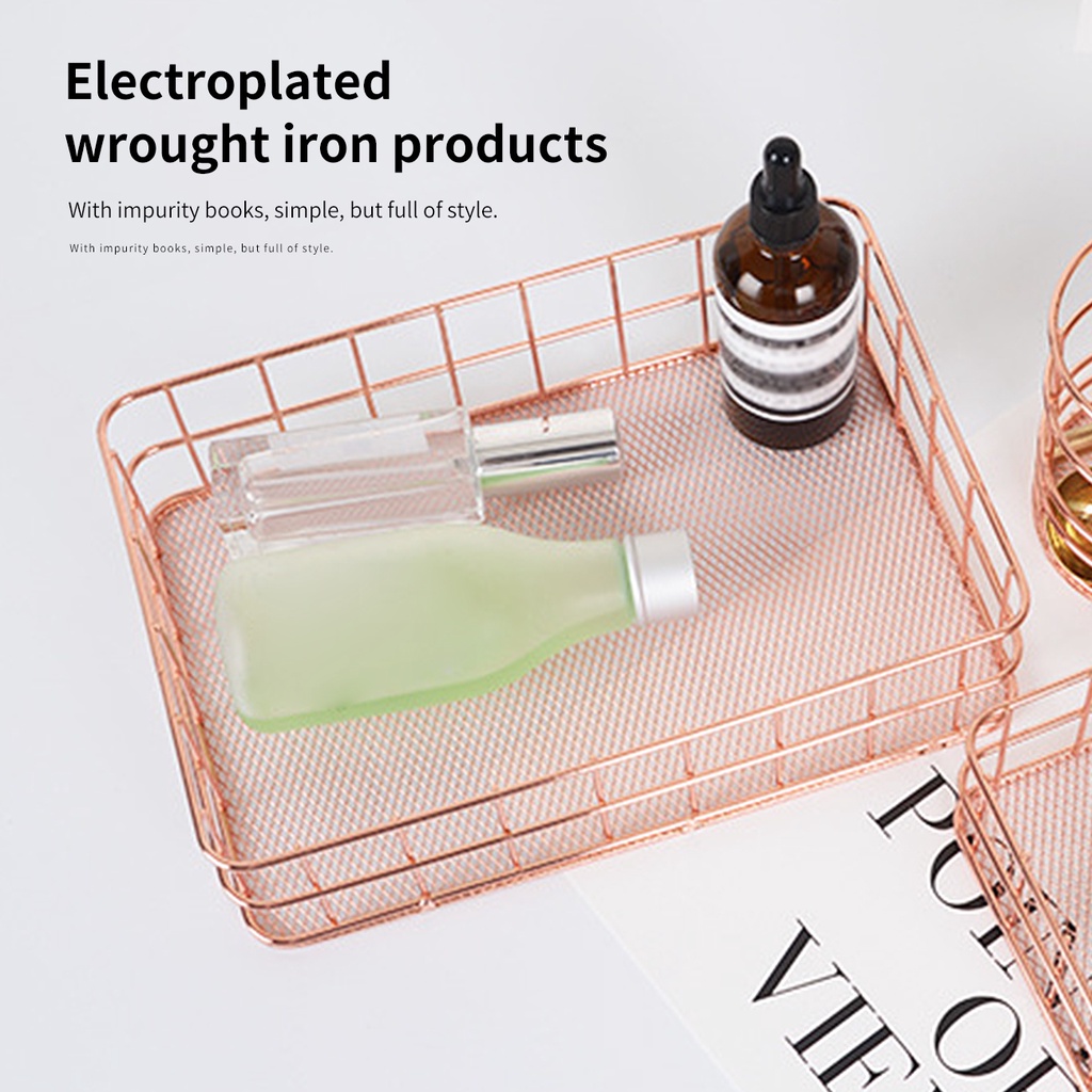 Giá Đỡ Để Bàn Bằng Sắt Màu Vàng Hồng Siêu Bền Tiện Dụng Cho Gia Đình / Văn Phòng