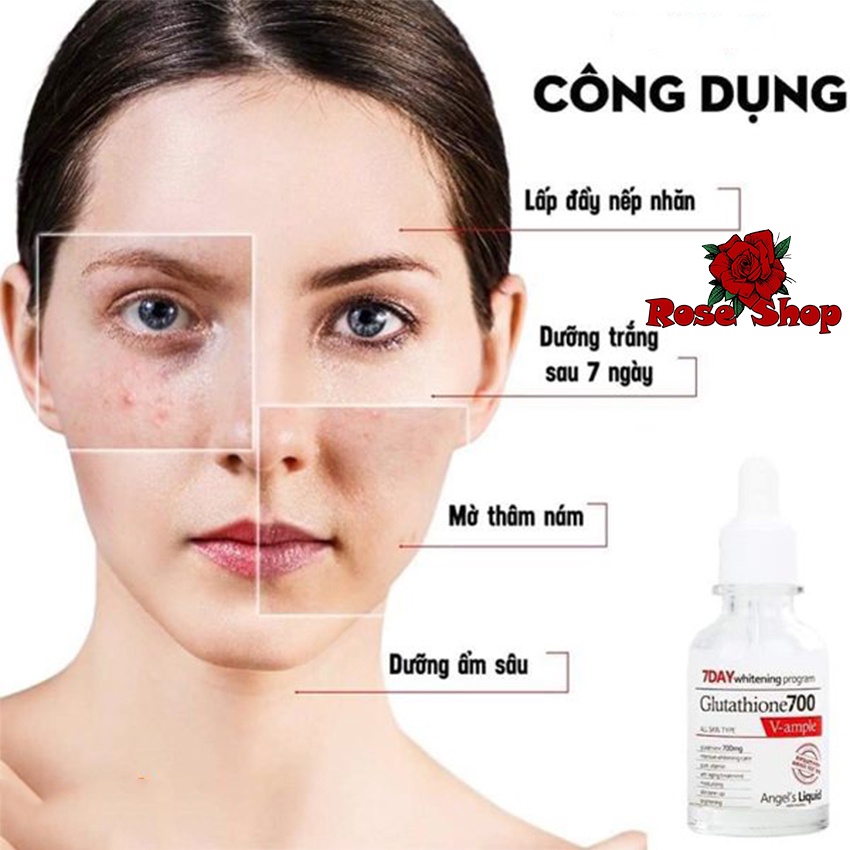 Serum Huyết thanh trắng da 7 day whitening program glutathione 700