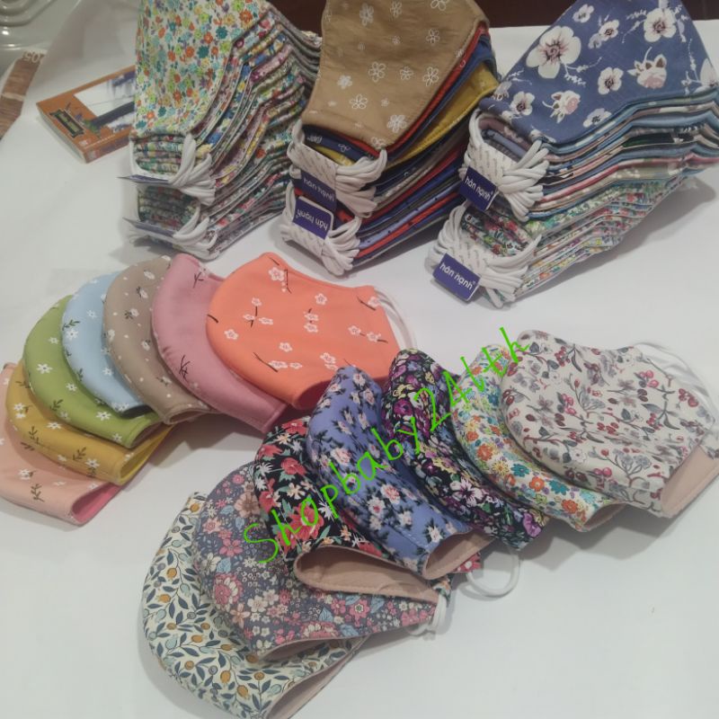 Khẩu trang vải cao cấp 3 lớp  chống nắng, gió lùa, thoáng mát, bảo vệ hiệu quả đi nắng, chống bụi