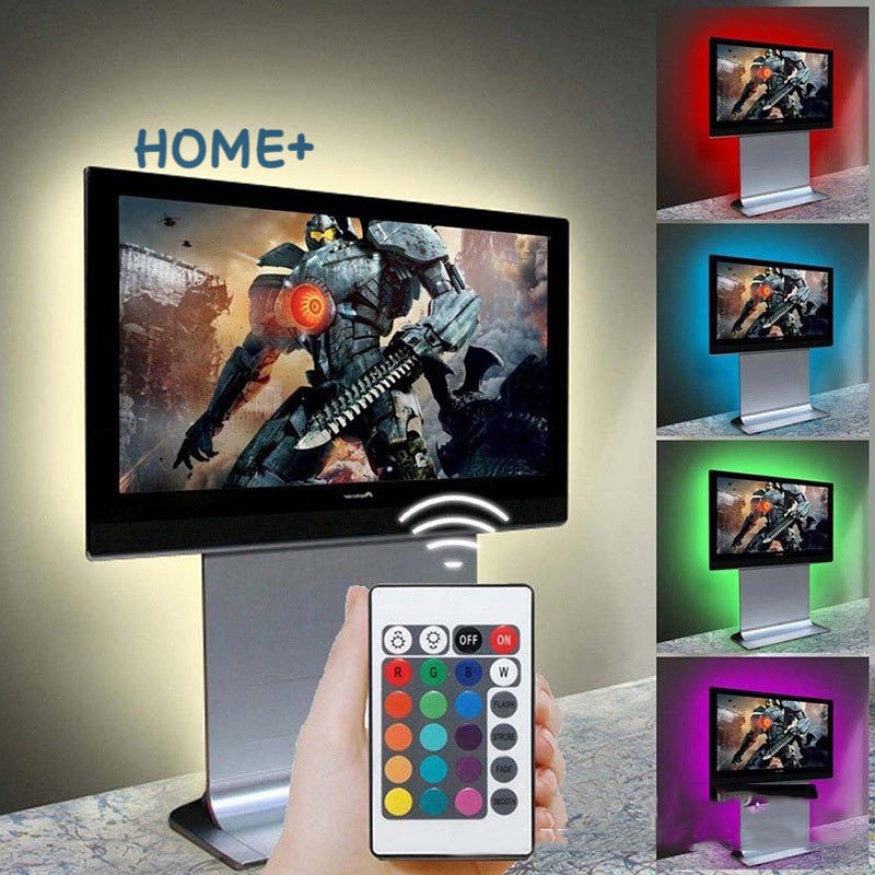 5050 USB Mood Light RGB Multi Color LED Strip Light TV Backlight 24 Keys Remote Control @vn