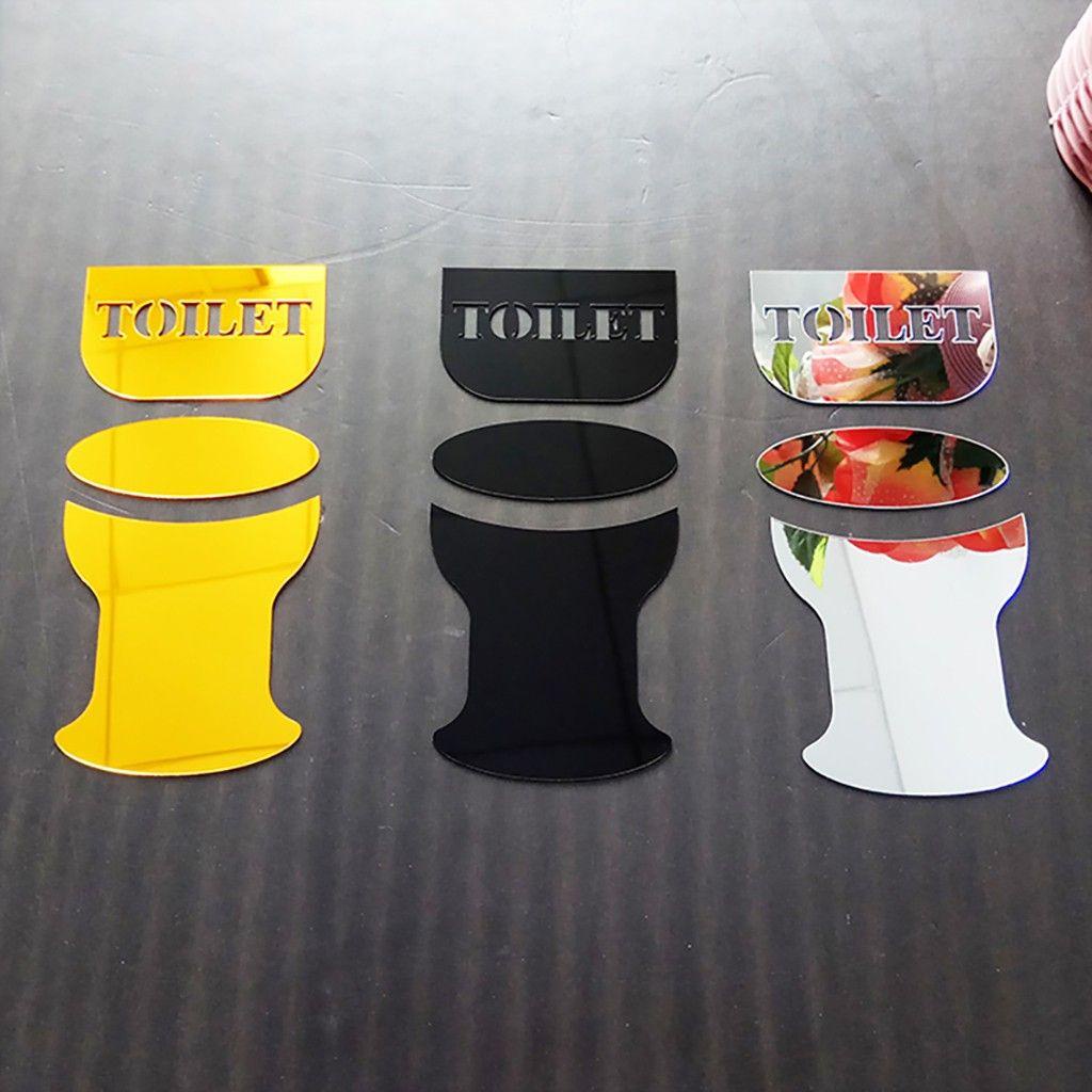 Miếng Dán Trang Trí Cửa Nhà Tắm / Toilet Họa Tiết Chữ Cái Tiếng Anh Sáng Tạo