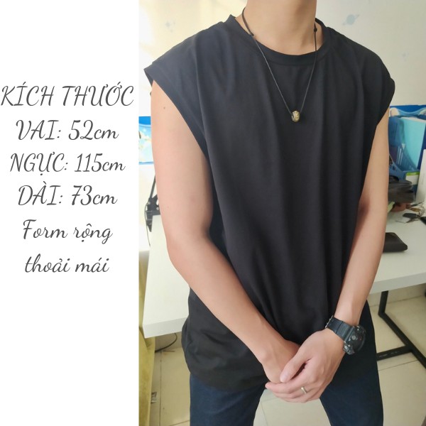 [ẢNH THẬT] Áo tanktop unisex form rộng Áo phông sát nách ulzzang nam nữ phong cách Hàn Quốc