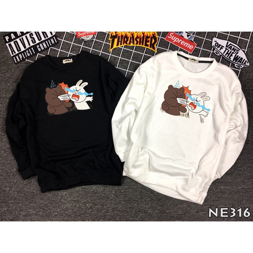 [Có VIDEO + ẢNH THẬT] Áo sweater - Áo nỉ bông tay dài UNISEX NE316