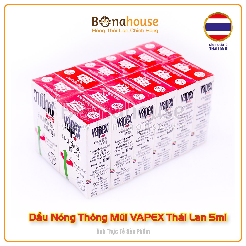 01 Dầu Nóng Thông Mũi VAPEX Thái Lan 5ml