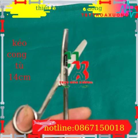 Kéo Y Tế , Kéo Cong 2 Đầu Tù 14cm Sắc Bén Hàng Loại 1 Pakistan