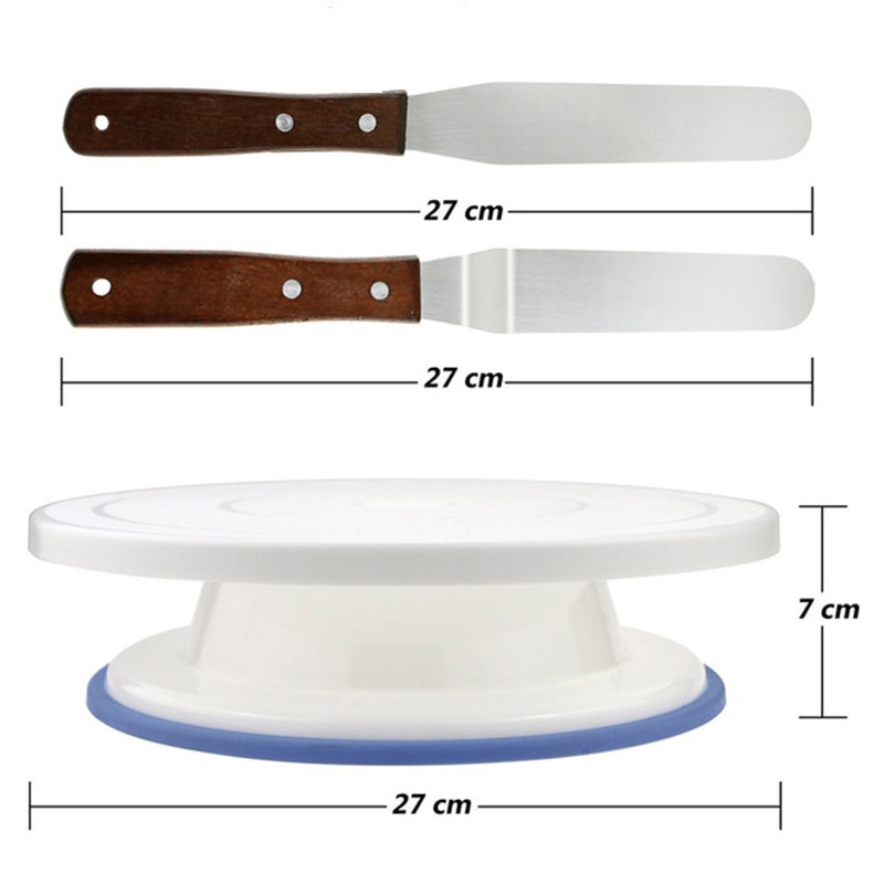 Set 6 bàn xoay nhựa dùng làm bánh kem tiện dụng