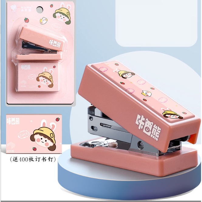 Dụng cụ bấm ghim văn phòng kiểu dáng cute (kem hộp ghim) BAG U BAMGHIMCUTE36