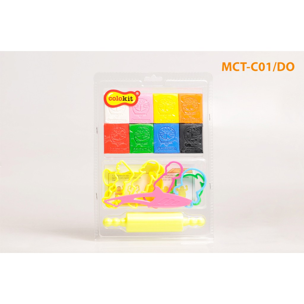 BỘ SÁP NẶN 8 MÀU CÓ KHUÔN DORAEMON MCT-C01/DO - COLOKIT