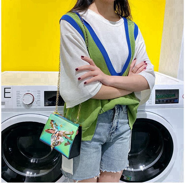 Túi xách nữ đeo chéo mini phong cách hàn quốc siêu xinh DC03 túi xách mini - Túi xách Chip Xinh
