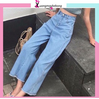 [Siêu Rẻ] Quần jean ống rộng lai tưa ms172