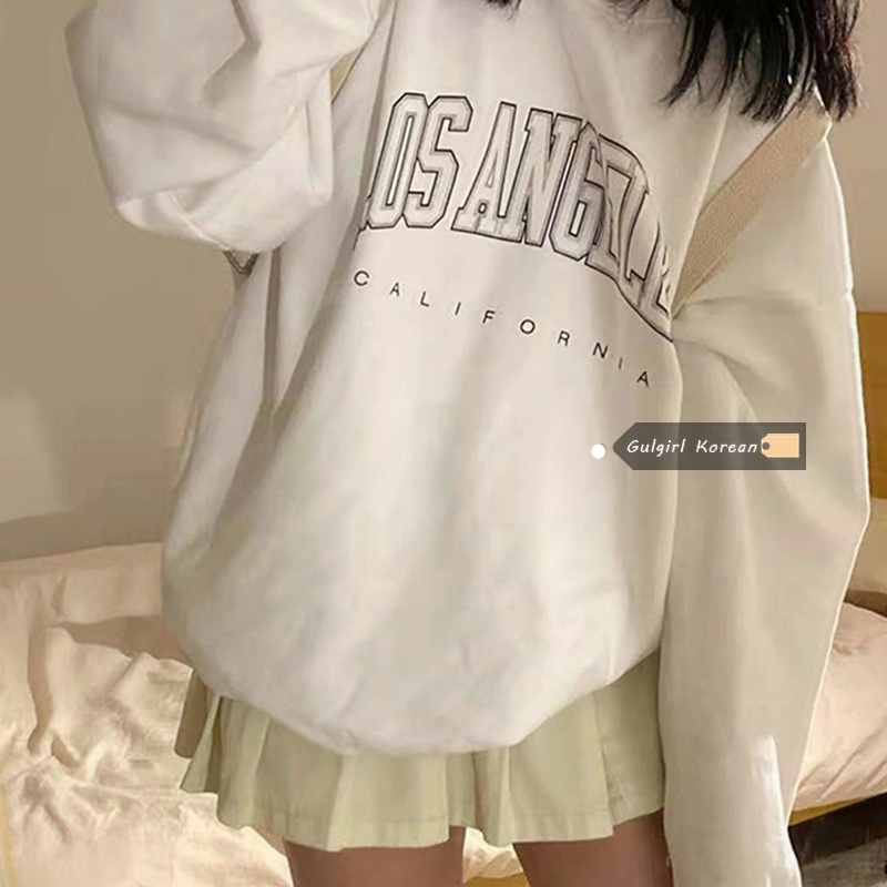 【gulgirl.vn】Áo Sweater Mỏng Dáng Rộng Phong Cách Hàn Quốc Trẻ Trung