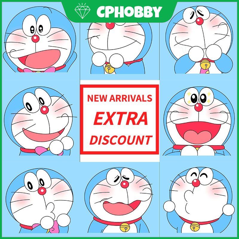 Bộ Tranh Đính Đá Diy Trang Trí Nội Thất 30X30cm Hình Doraemon Đẹp Mắt