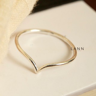 Nhẫn mảnh V đơn BẠC S925 LANN R186