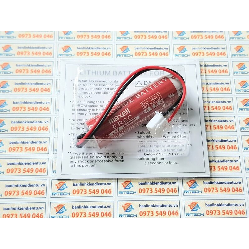 Pin Maxell ER6C 3.6V 1800mAh cho PLC FX2N/1N