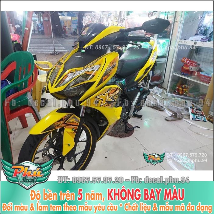 Tem rời Winner X vàng cam đen (H) -1