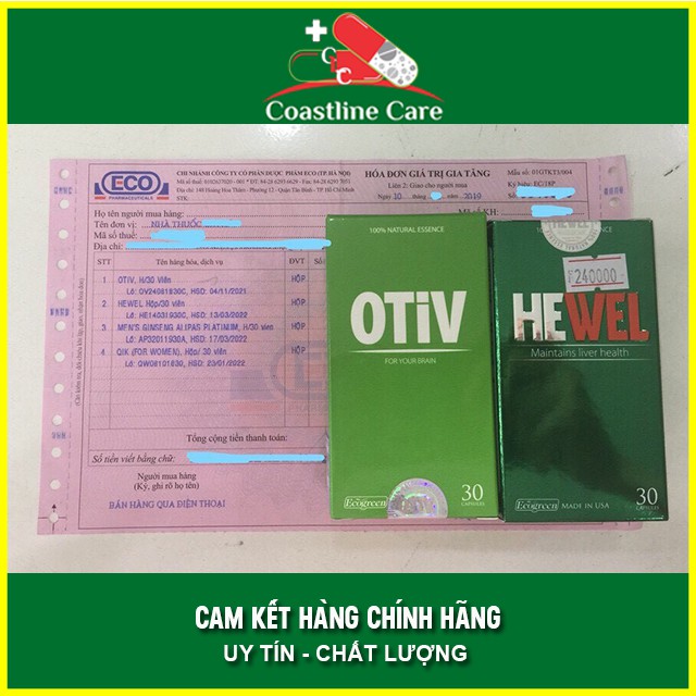 OTIV - Cải Thiện Mất Ngủ, Đau Nửa Đầu, Tăng Cường Trí Nhớ (Lọ 30 viên)