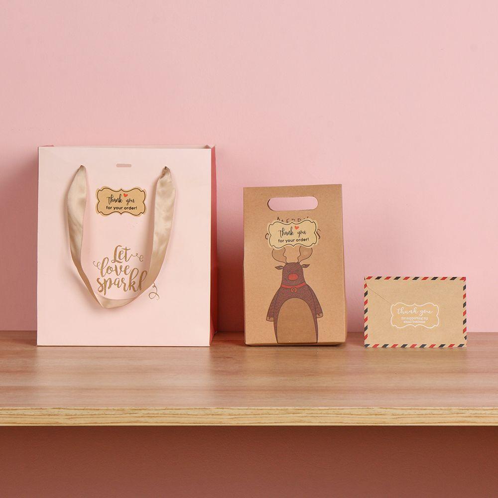 Cuộn 250 Nhãn Dán Chữ Thank You Trang Trí Gói Quà