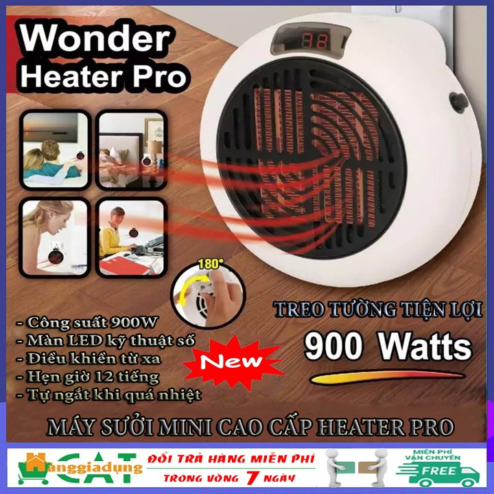 [Hot 2020] Quạt sưởi mini treo tường hoặc để bàn HEATER PRO công suất 900W