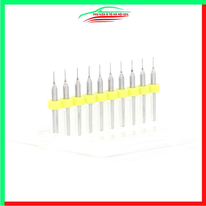 Hộp 10 mũi khoan CNC cao cấp độ chính xác cao đường kính mũi 0.3mm